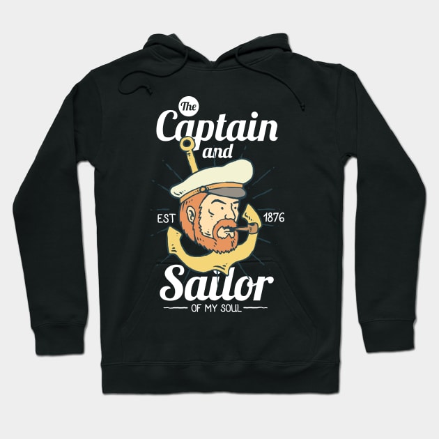 Captain Sailor ~ Sailing Anchor | Salt Water Atlantic Pacific Hoodie by MrWatanabe